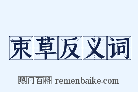 束草反义词是什么意思的图片